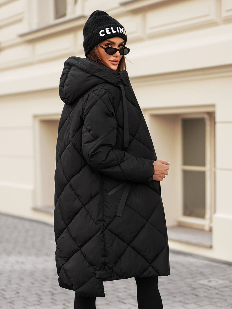 Γυναικείο μπουφάν μαύρο OZONEE JS/5M3168/392Z