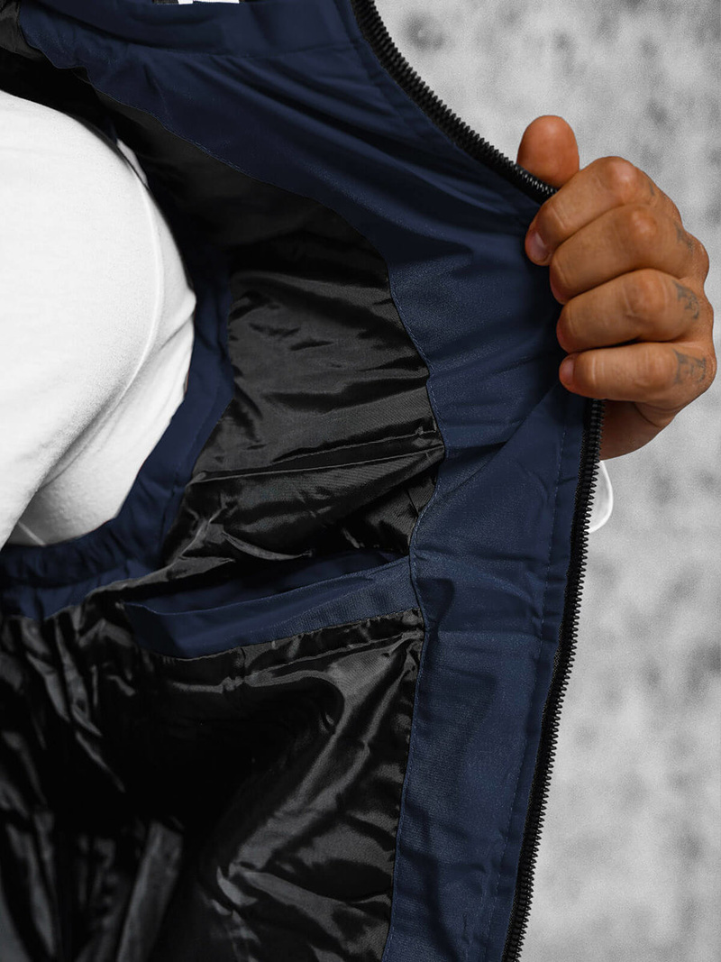 Ανδρικό αμάνικο μπουφάν ναυτικό μπλε OZONEE JS/84M3028/215