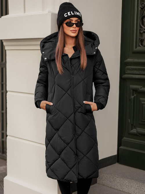 Γυναικείο μπουφάν μαύρο OZONEE JS/5M3173/392Z