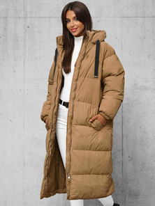 Γυναικείο μπουφάν kαμήλα OZONEE JS/5M3163/84Z