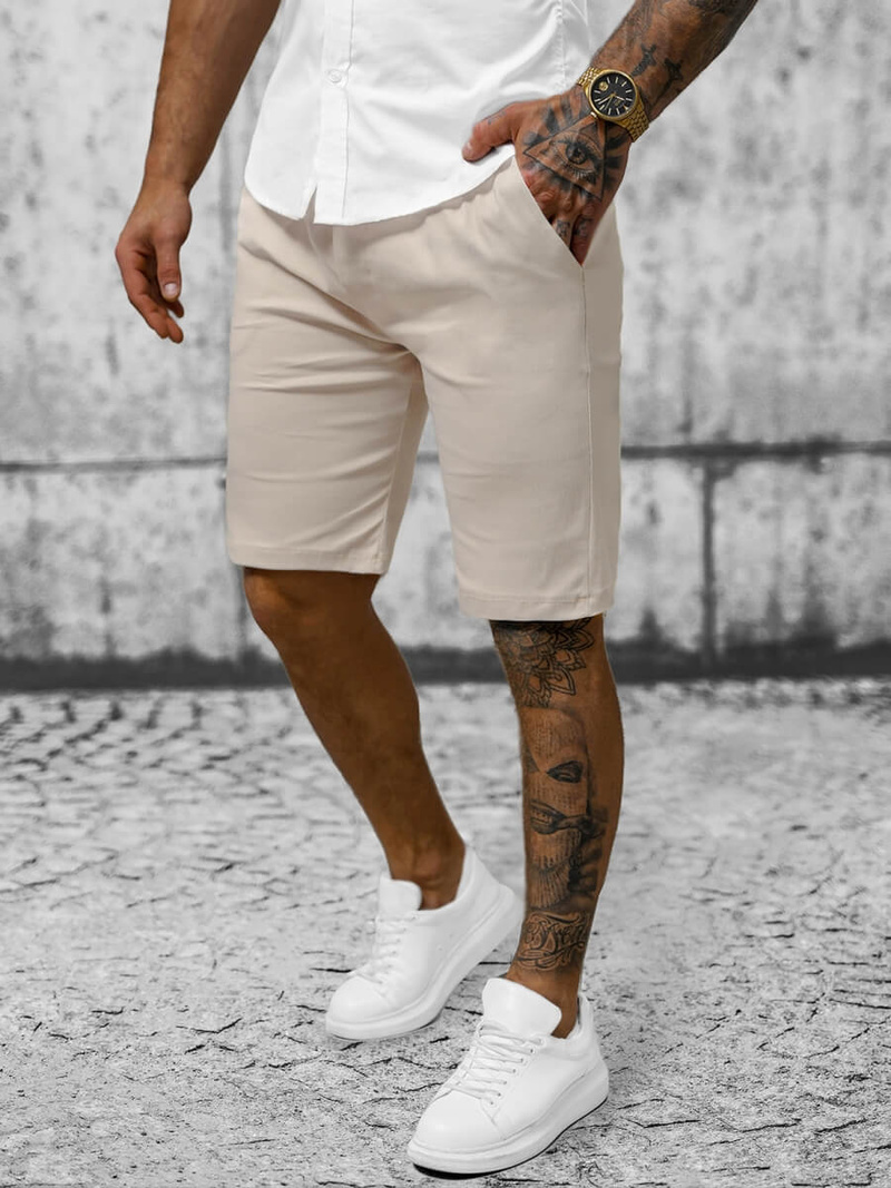 Ανδρικό σόρτς chino μπεζ OZONEE O/P4052