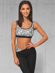 Γυναικείο σετ φόρμας δύο κομματιών μαύρο-λευκό OZONEE O/MS016Z