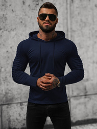 Ανδρικό μπλουζάκι με μακριά μανίκια ναυτικό μπλε OZONEE O/B258