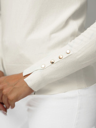 Γυναικείο πουλόβερ λευκό OZONEE JS/8004/8