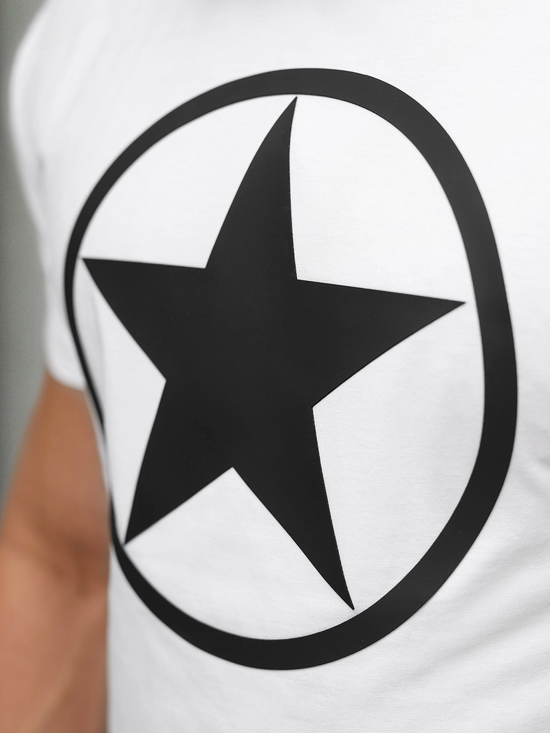 Ανδρικό μπλουζάκι λευκό OZONEE NB/MT3151