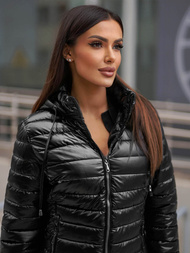 Γυναικείο μπουφάν μαύρο OZONEE JS/16M9106/392