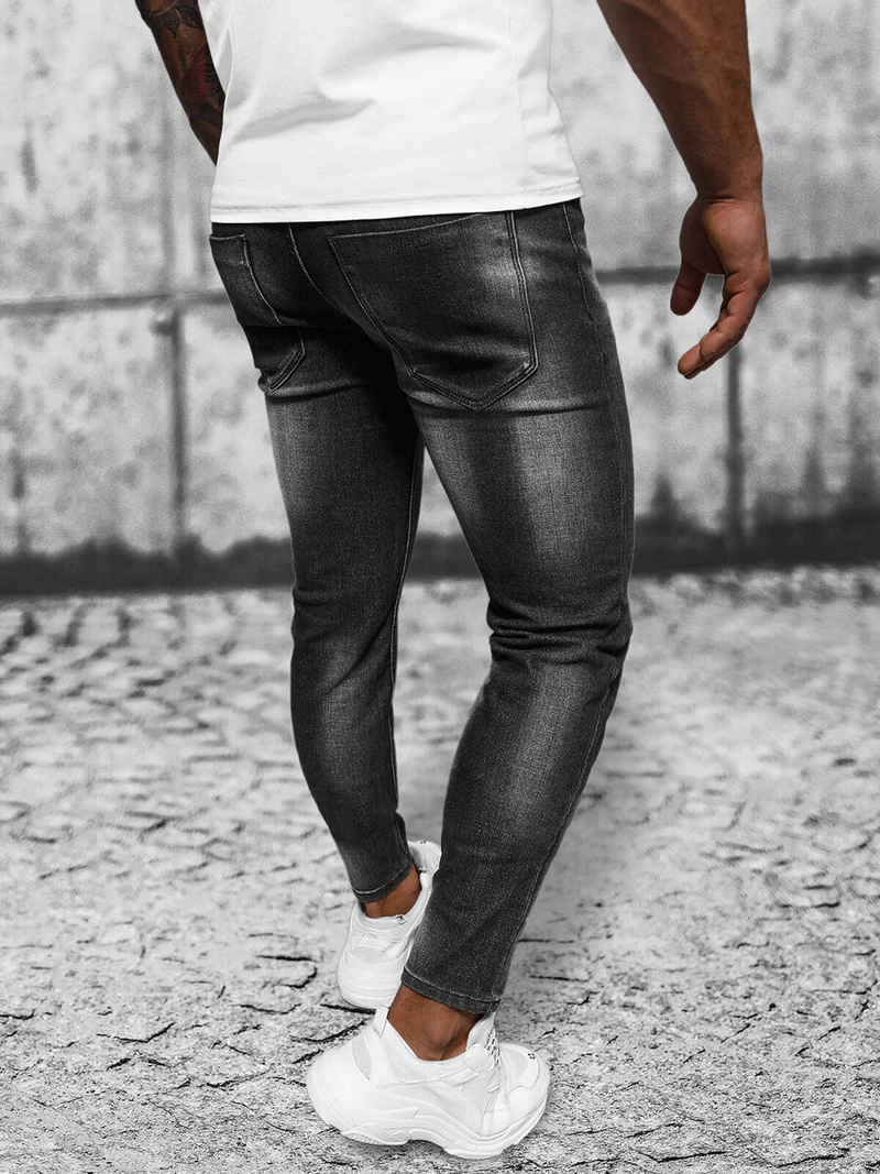 Ανδρικό τζιν παντελόνι mαύρος OZONEE NB/MP0199N