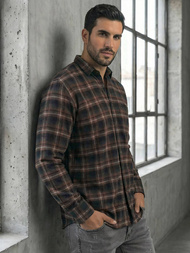 Ανδρικό πουκάμισο ναυτικό μπλε OZONEE V/V177Z