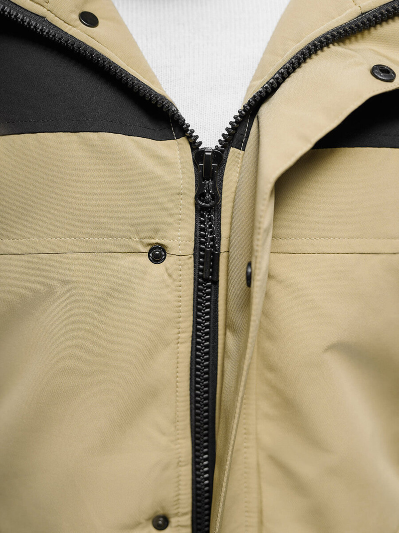 Ανδρικό χειμερινό μπουφάν μπεζ OZONEE JS/22M322/62