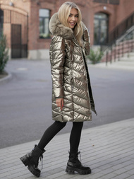 Γυναικείο μπουφάν χρυσός OZONEE JS/16M9100/403Z