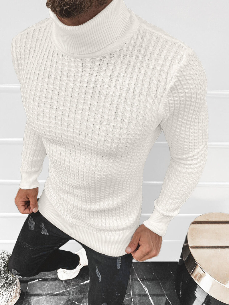 Ανδρικό πουλόβερ eκρού OZONEE L/1539