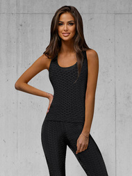 Γυναικείο σετ φόρμας δύο κομματιών μαύρο OZONEE JS/YW88037/1Z