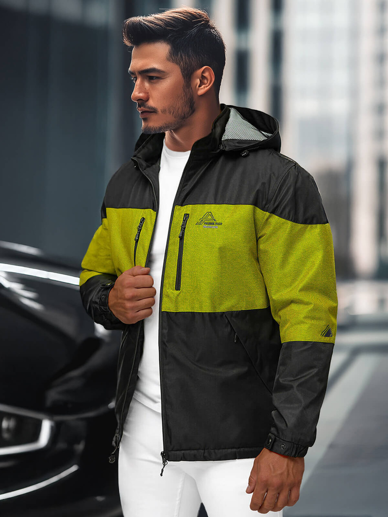 Ανδρικό μπουφάν μαύρο OZONEE JS/22M310/392Z