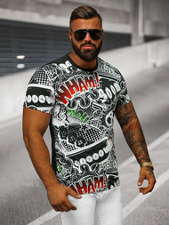 Ανδρικό μπλουζάκι μαύρο OZONEE O/T137/3