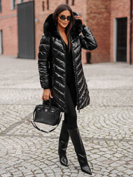 Γυναικείο μπουφάν μαύρο OZONEE JS/16M9100/392Z