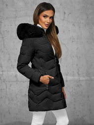 Γυναικείο μπουφάν μαύρο OZONEE JS/16M9121/392