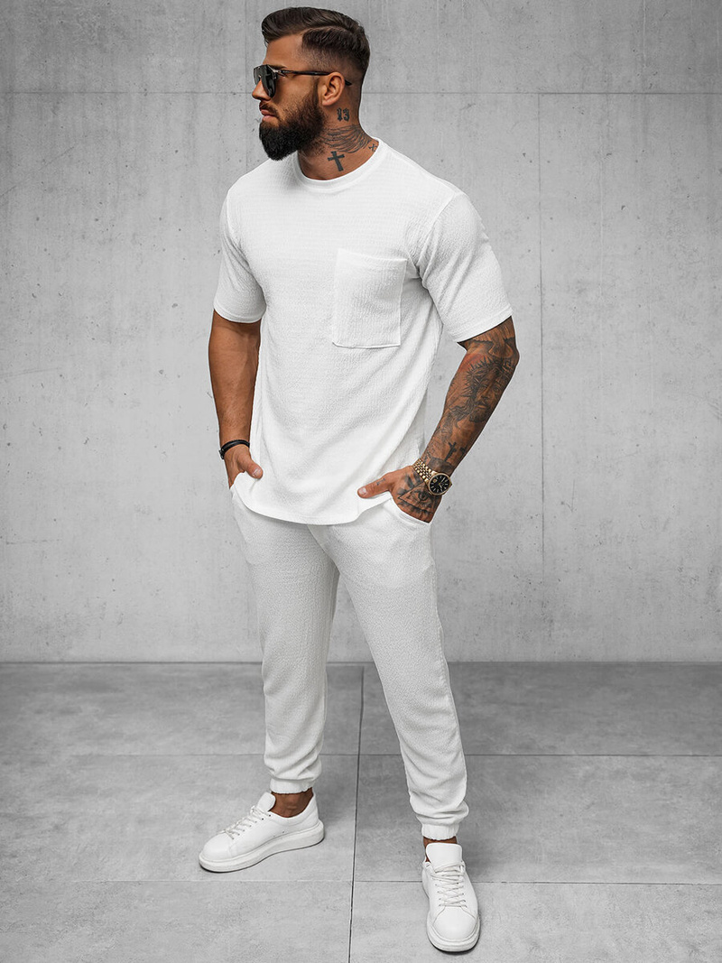 Ανδρικό μπλουζάκι λευκό OZONEE O/Y960T