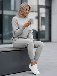 Γυναικείο σετ φόρμας δύο κομματιών γκρι OZONEE JS/CKW01