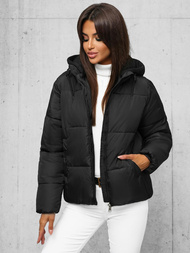 Γυναικείο μπουφάν μαύρο OZONEE JS/16M9187/392