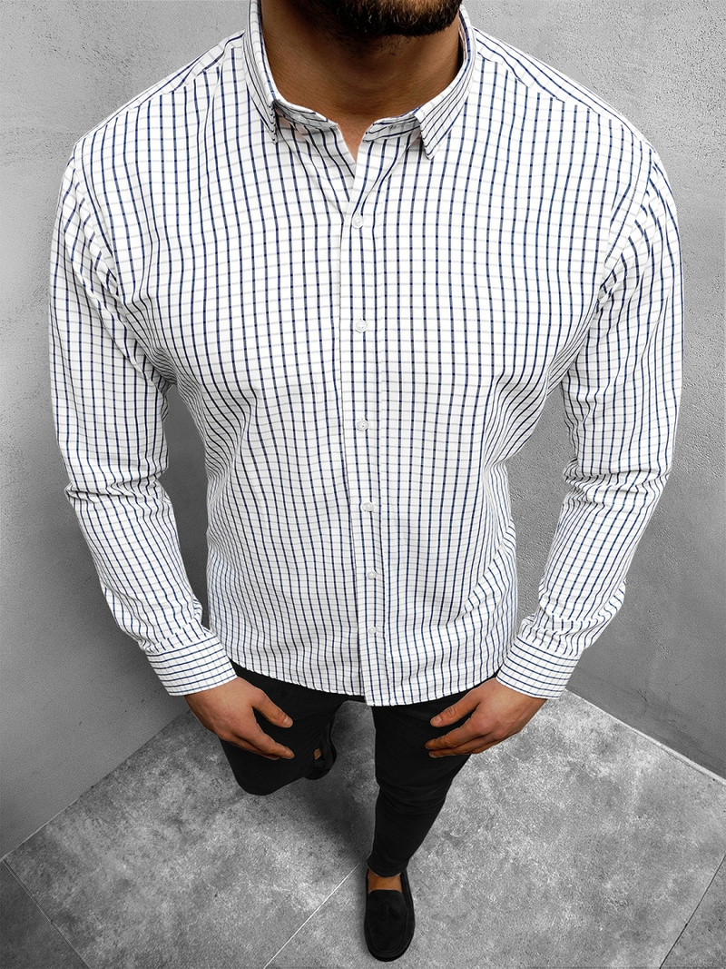 Ανδρικό πουκάμισο λευκό OZONEE O/1822