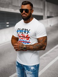 Ανδρικό μπλουζάκι λευκό OZONEE O/8T1266/1