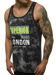 Ανδρικό αμάνικο μπλουζάκι μαύρο OZONEE JS/SS11037