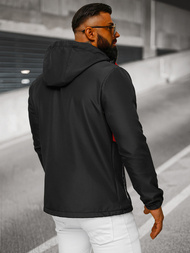Ανδρικό μπουφάν Softshell μαύρο-Κόκκινο OZONEE JS/HH022/1C