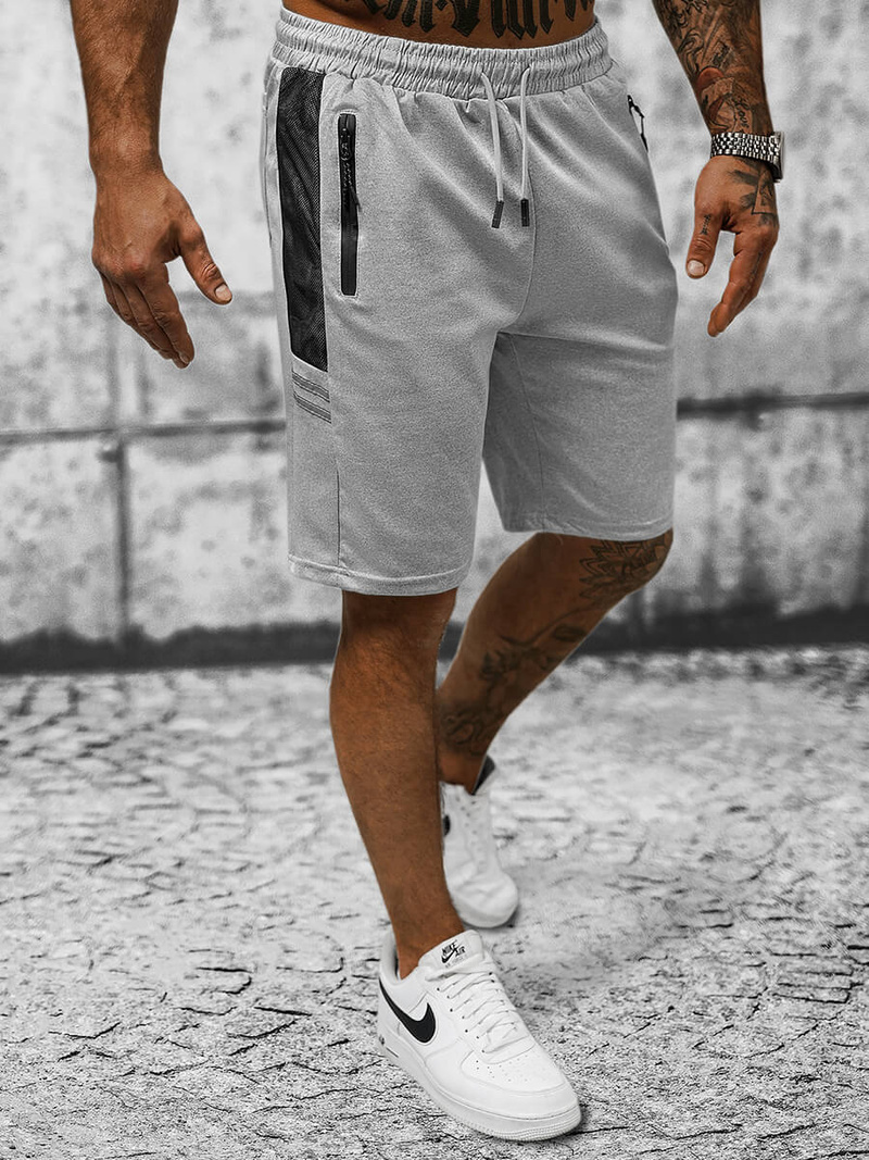 Ανδρικό σόρτς φόρμας γκρι OZONEE JS/8K280