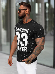 Ανδρικό μπλουζάκι μαύρο OZONEE JS/8B1388/3