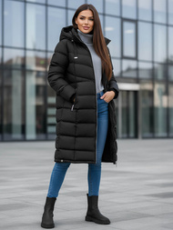 Γυναικείο μπουφάν μαύρο OZONEE JS/M736/392Z