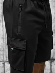 Ανδρικό σόρτς φόρμας μαύρο OZONEE JS/8K278