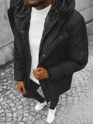 Ανδρικό χειμερινό μπουφάν mαύρος OZONEE JS/M790/392