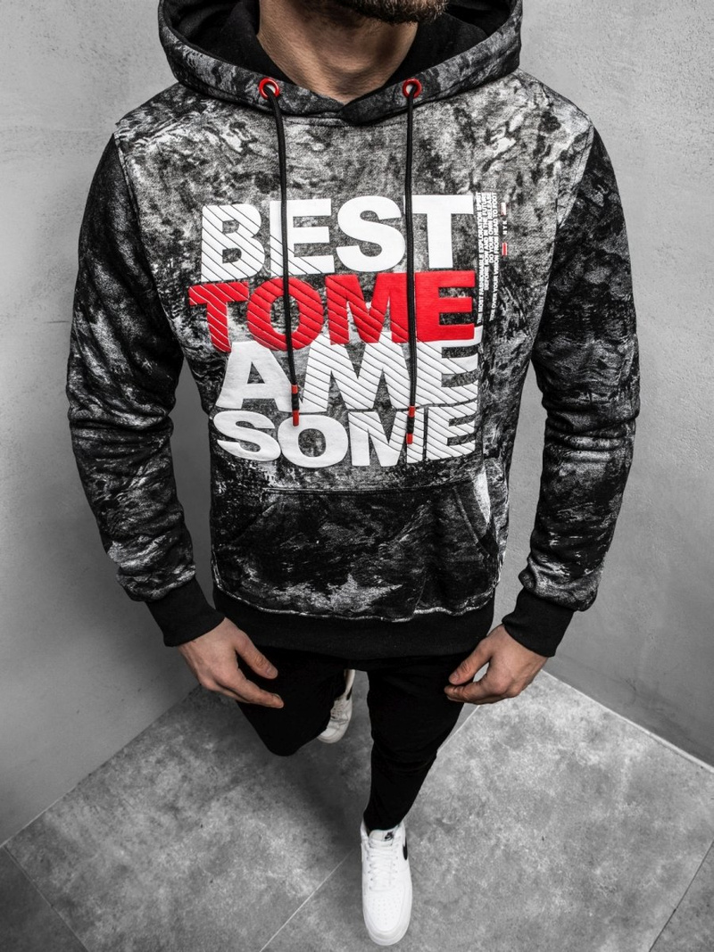 OZONEE JS/DD269Z Ανδρικό Φούτερ γκρι