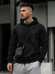 Ανδρικό Φούτερ με Κουκούλα μαύρο OZONEE JS/8B1973/3