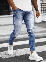 Ανδρικό τζιν παντελόνι mπλε OZONEE O/JR51