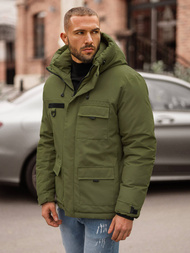 Ανδρικό χειμερινό μπουφάν χακί OZONEE JS/31M5018Z