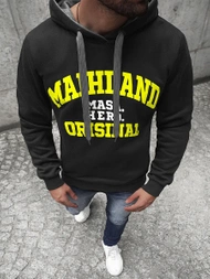 Ανδρικό Φούτερ με Κουκούλα μαύρο OZONEE JS/Y10051