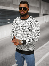 Ανδρικό Φούτερ λευκό OZONEE JS/8B1218/1