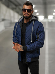 Ανδρικό μπουφάν ναυτικό μπλε OZONEE JS/8M986/215