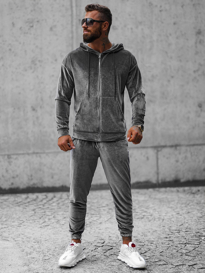 Ανδρικό σετ φόρμας Γκρί OZONEE O/D8160/9157