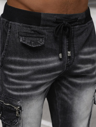 Ανδρικό παντελόνι jogger mαύρος OZONEE NB/MP0108N