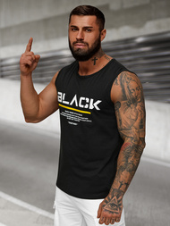 Ανδρικό αμάνικο μπλουζάκι mαύρος OZONEE JS/8B1712/3