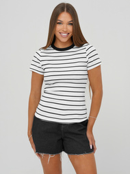 Γυναικείο μπλουζάκι λευκό OZONEE JS/96T659/1