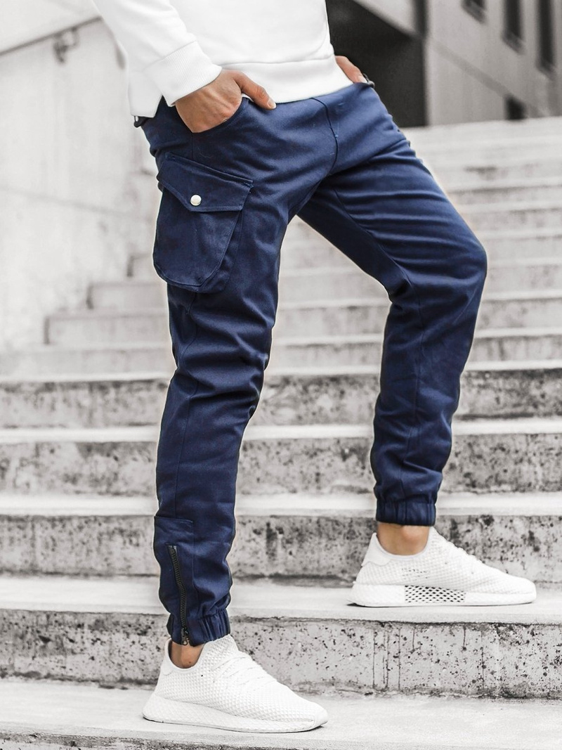 Ανδρικό παντελόνι jogger ναυτικό μπλε OZONEE A/705