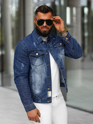 Ανδρικό τζιν μπουφάν Σκούρο μπλε OZONEE NB/MJ525BSZ