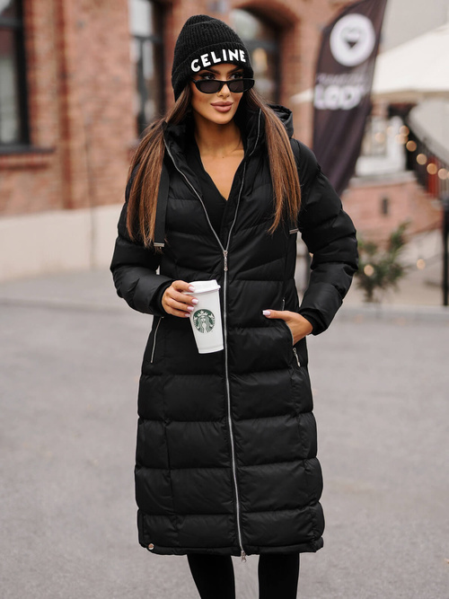 Γυναικείο μπουφάν μαύρο OZONEE JS/M736/392Z