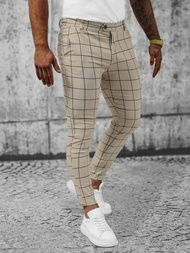 Ανδρικό παντελόνι chino mπεζ OZONEE O/P4009