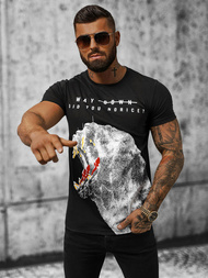 Ανδρικό μπλουζάκι μαύρο OZONEE O/T127/3Z