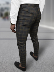 Ανδρικό παντελόνι chino γραφίτη OZONEE DJ/5632