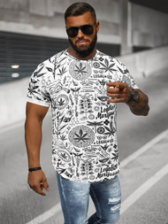 Ανδρικό μπλουζάκι λευκό OZONEE O/P1347